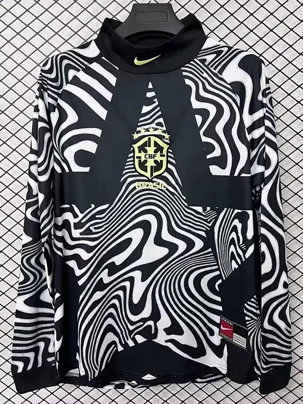 2025-26 Mens Brazil Special Edition Goalkeeper Long Sleeve Soccer Jersey
