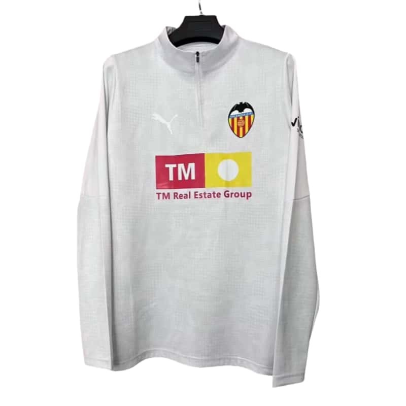 2025-26 Mens Valencia white Half Pull Sportswear Top