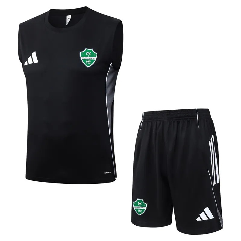 2025-26 Mens Al-Ahli Saudi Black ves Training Short Suit #D25246