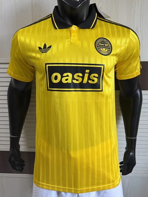 2025-26 Mens Oasis Yellow Polo Player version 25# soccer jersey