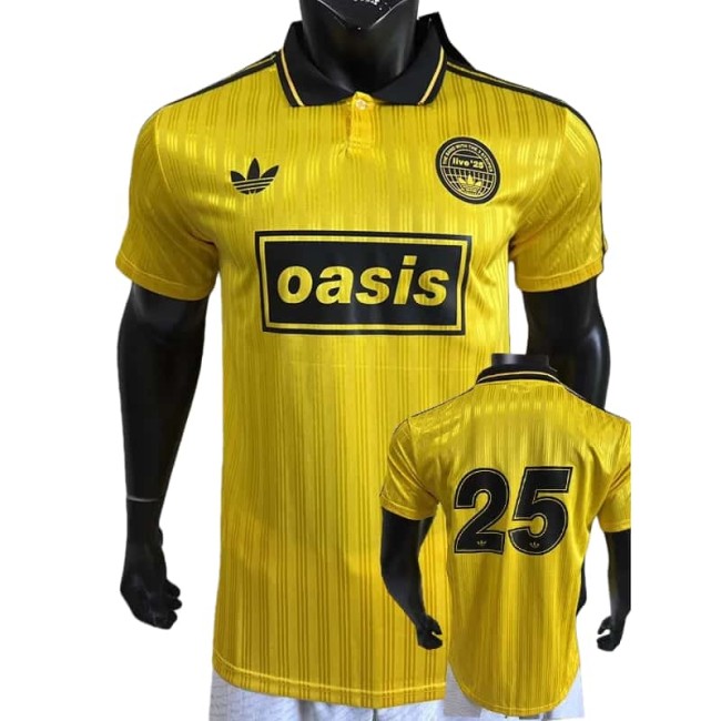2025-26 Mens Oasis Yellow Polo Player version 25# soccer jersey