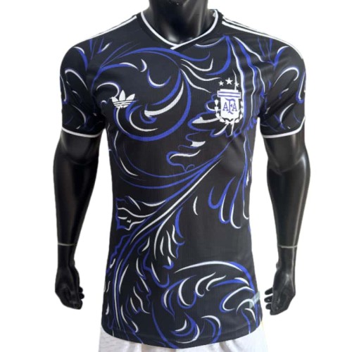 2025-26 Mens Argentina away black Player version soccer Jersey