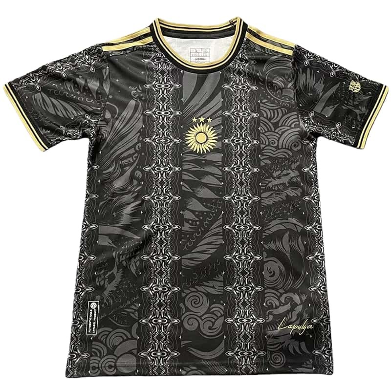 2025-26 Mens Argentina Black Gold Special Edition soccer  Jersey