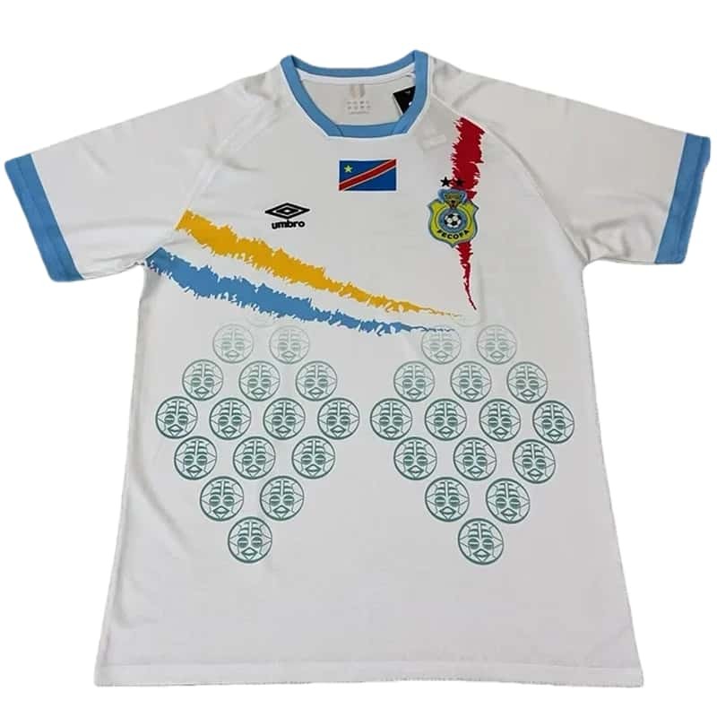 2025-26 Mens Democratic Congo away white Soccer Jersey