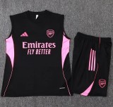 2025-26 Mens Arsenal Black  vest Training Short Suit  #D25236