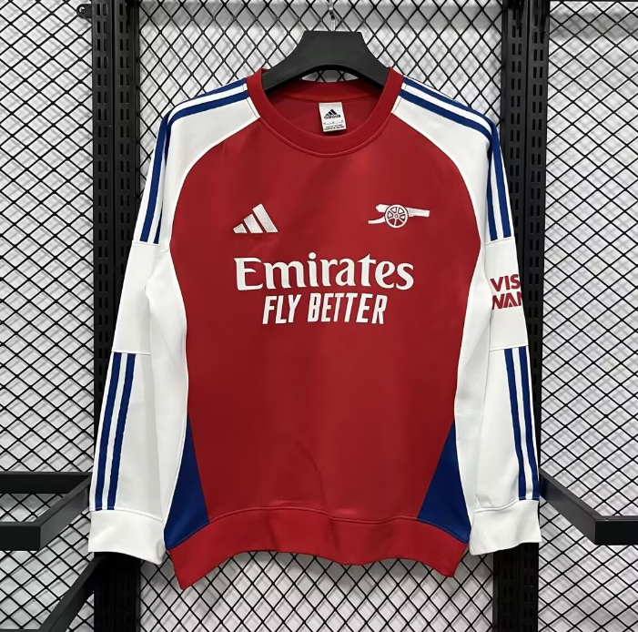2025-26 Mens Arsenal red Hoodie (无帽卫衣)