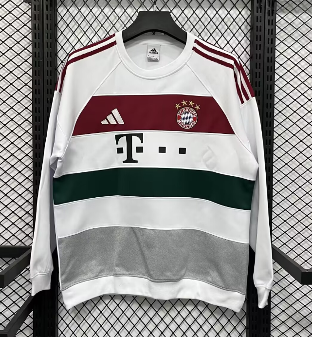 2025-26 Mens Bayern Munich white Hoodie (无帽卫衣)