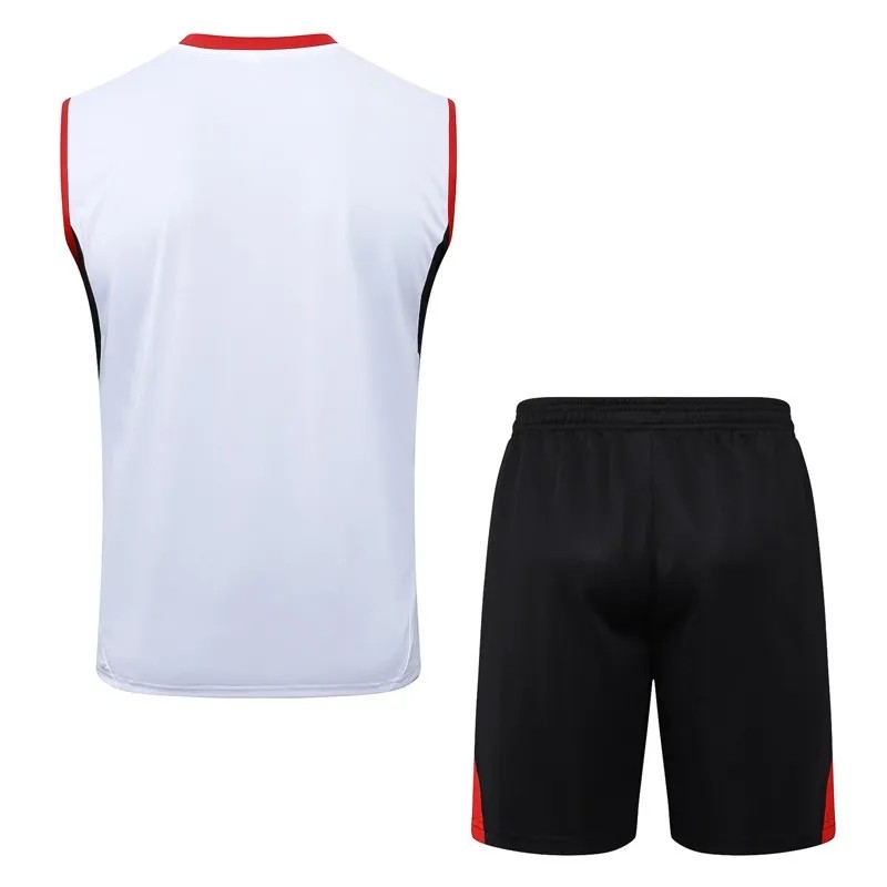 2025-26 Mens Arsenal white vest Training Short Suit #D25238