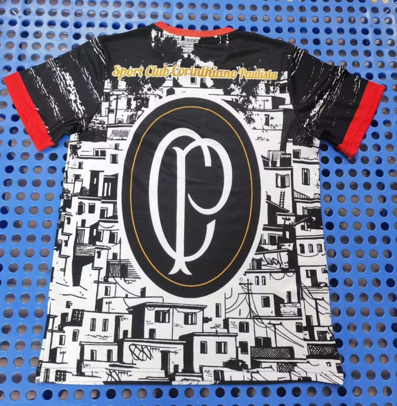 2025-26  Mens Corinthians Black Special Edition  Soccer Jersey