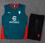 2025-26 Mens AC Milan Green vest Training Short Suit #D25231