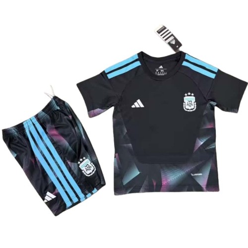 2026-27 Kids Argentina Black goalkeeper  soccer jersey