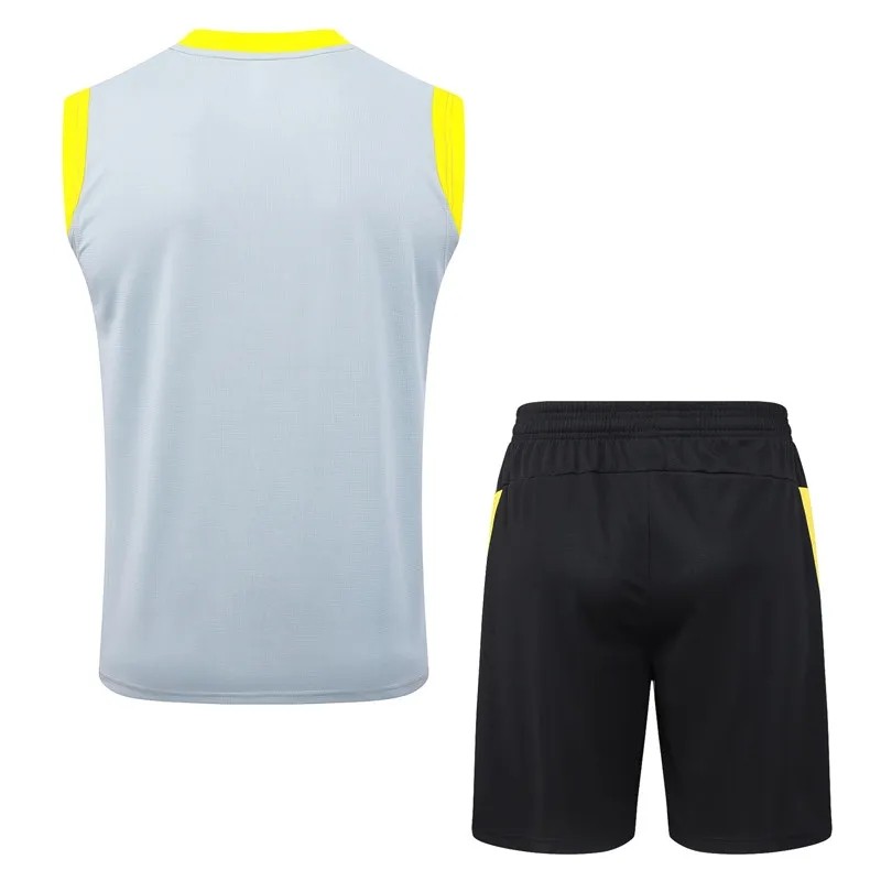 2025-26 Mens Borussia Dortmund Light gray  Vest short training suit   #D25234