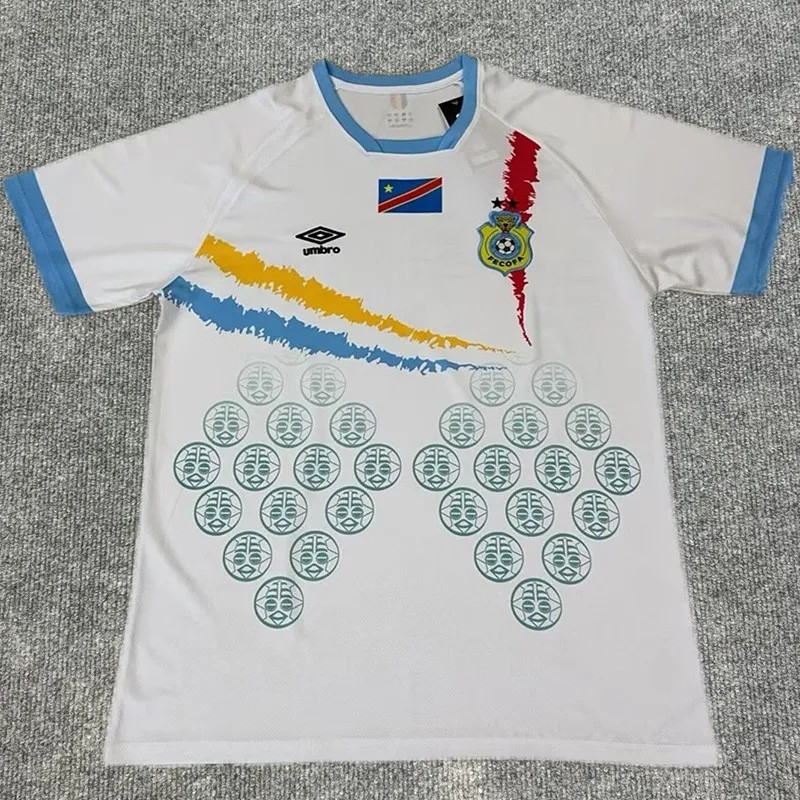 2025-26 Mens Democratic Congo away white Soccer Jersey