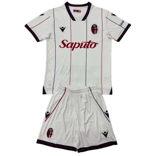 2025-26 Kids Bologna away white Soccer Jersey