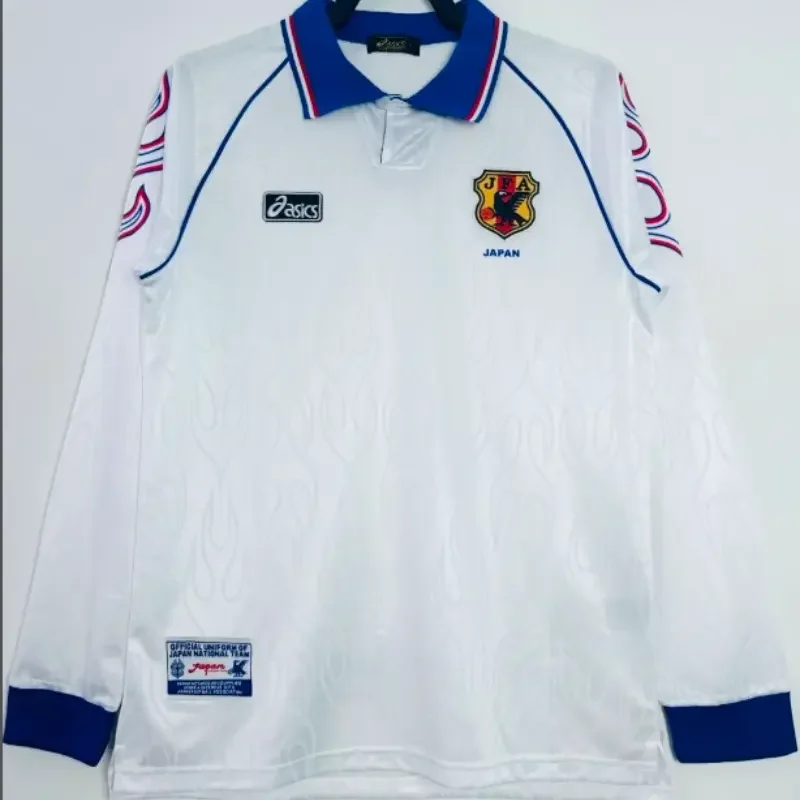 1998 Mens Japan Retro Home Long Sleeve soccer Jersey