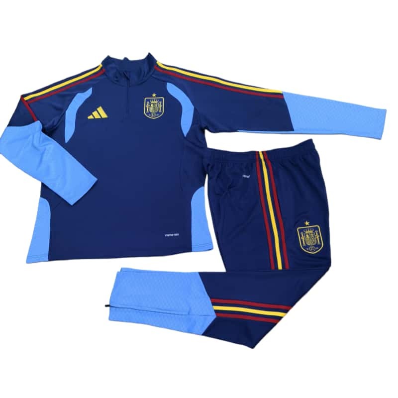 2026-27 Mens Spain royal blue Half pull Tracksuit