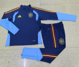 2026-27 Mens Spain royal blue Half pull Tracksuit