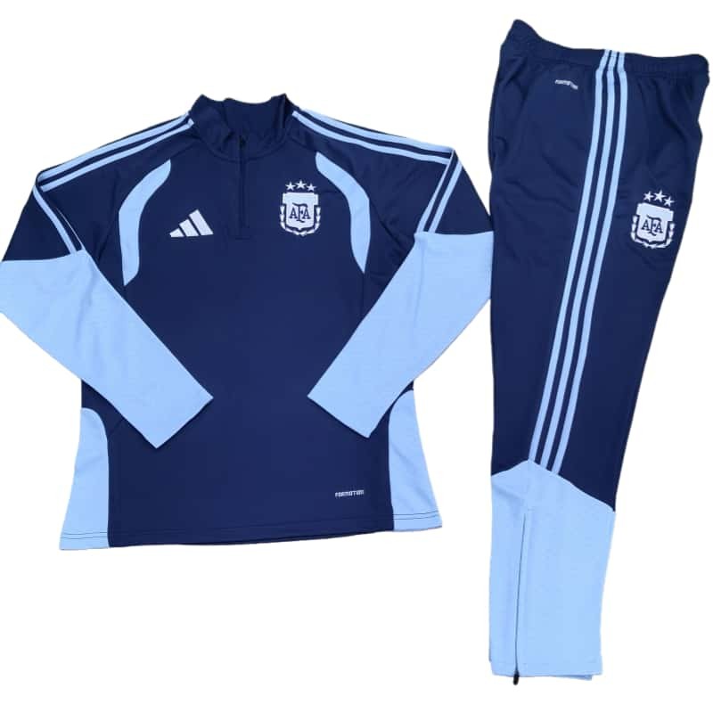 2025-26 Mens Argentina royal blue  Half Pull Tracksuit