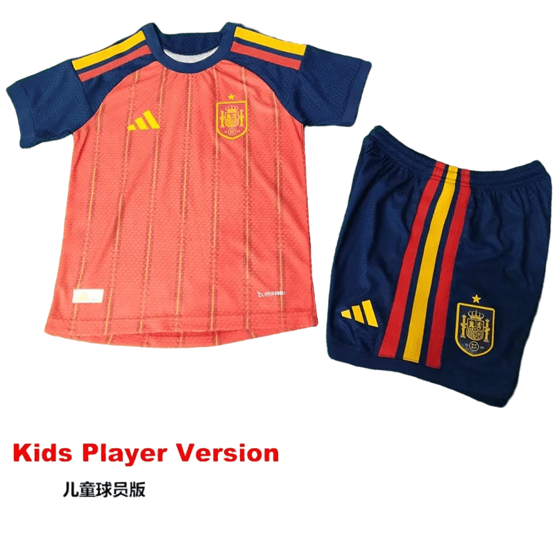 2026-27 kids Spain home red  Player Version soccer jersey