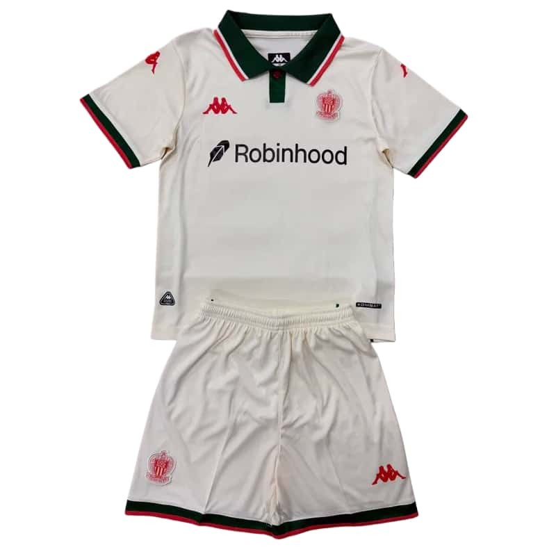 2025-26 Mens  OGC Nice away white Soccer Jersey