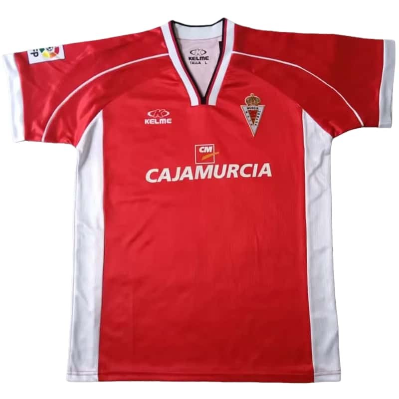 1999-2001 Real Murcia Red Retro Soccer Jersey (带章)