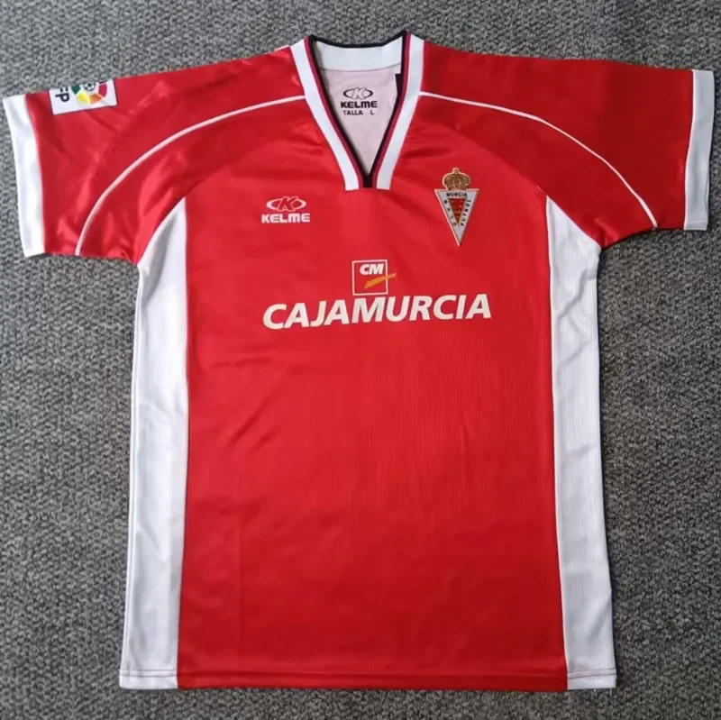 1999-2001 Real Murcia Red Retro Soccer Jersey (带章)