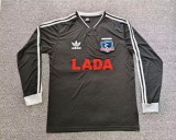 1991 Mens Colo-Colo black  Retro long sleeves soccer jersey