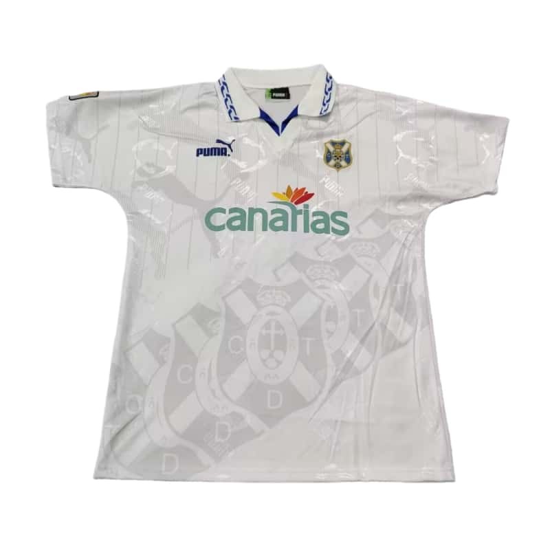 1995-96 Mens RETRO CD Tenerife white home soccer Jersey