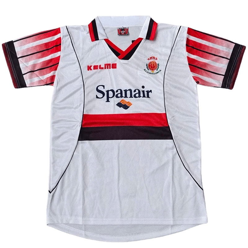 1997-1999 Mens Mallorca White Retro Soccer Jersey