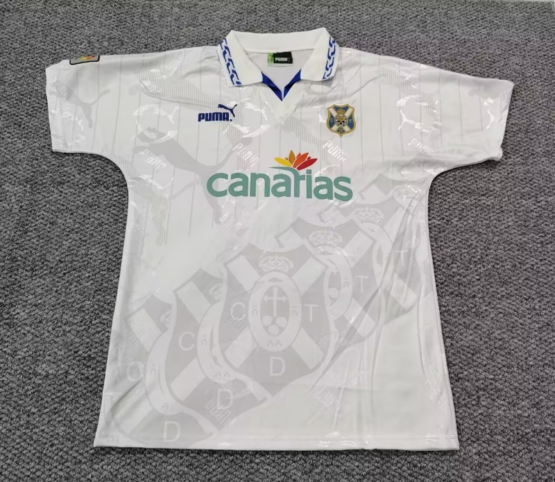 1995-96 Mens RETRO CD Tenerife white home soccer Jersey