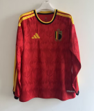 2026-27  Mens Belgium home red long sleeve soccer Jersey