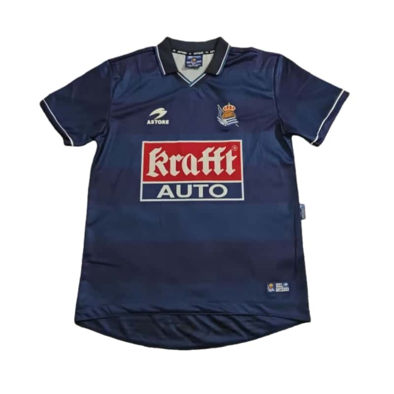 1999-2000 Mens Real Sociedad Away Retro Soccer Jersey