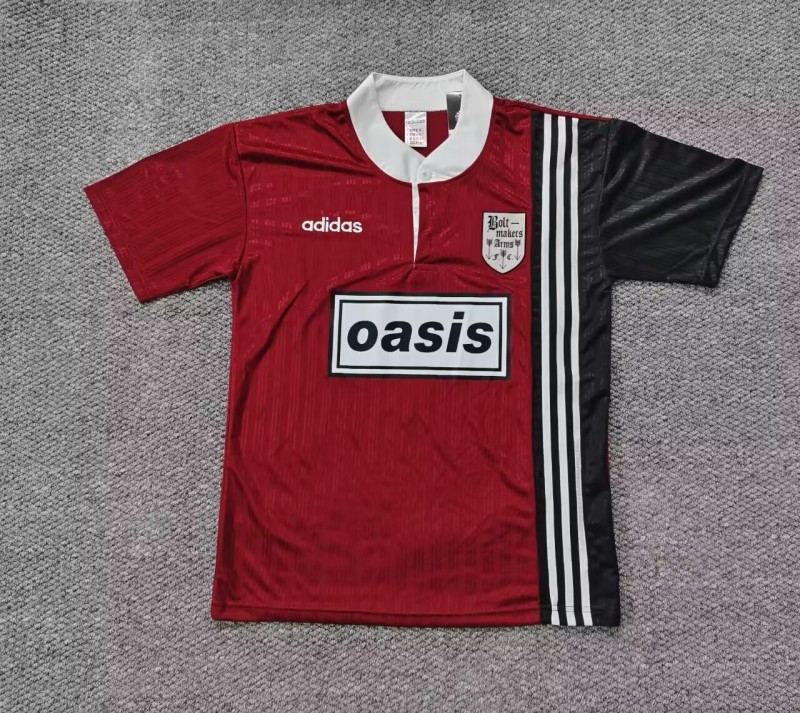 1996 Mens Oasis red Retro soccer jersey