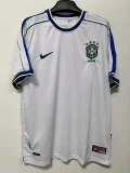 1998 Mens Brazil White Retro Soccer Jersey