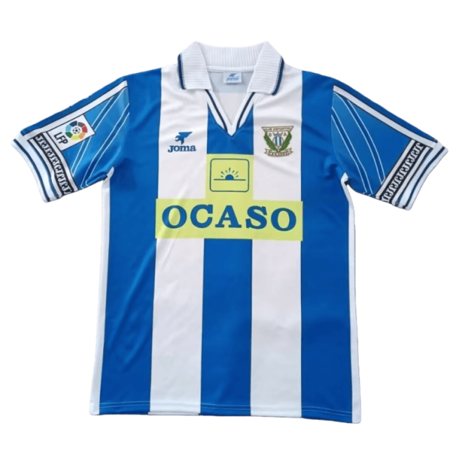 1980-00 Mens Leganes  Retro home soccer jersey