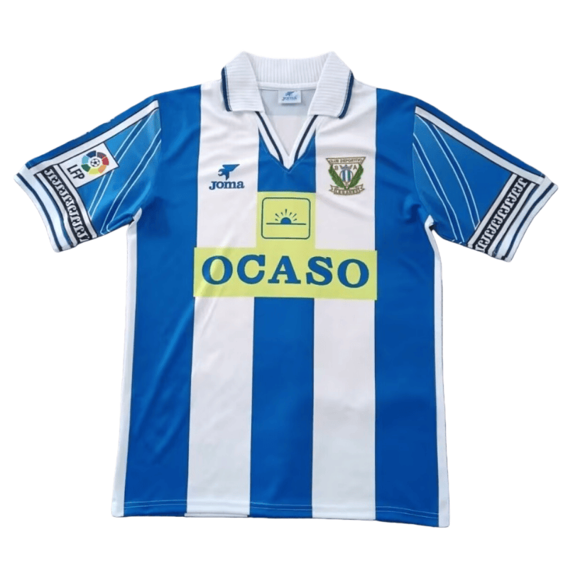 1980-00 Mens Leganes  Retro home soccer jersey