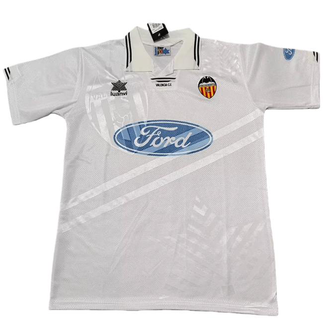 1995-1996 Mens Valencia Home Retro Soccer Jersey