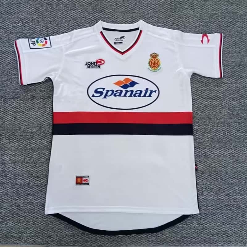 2001-02 Mens Mallorca White Retro Soccer Jersey