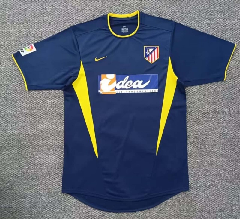 2002-03 Mens Atletico Madrid Away Retro soccer Jersey
