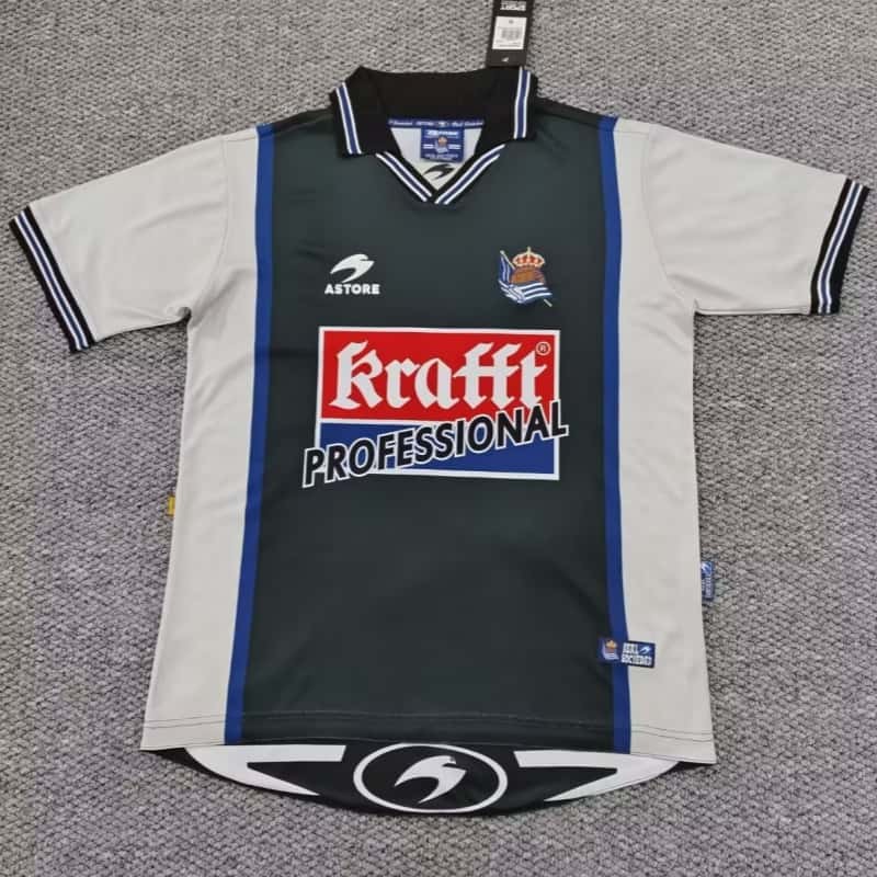 2000-02 Mens Real Sociedad Away Retro Soccer Jersey
