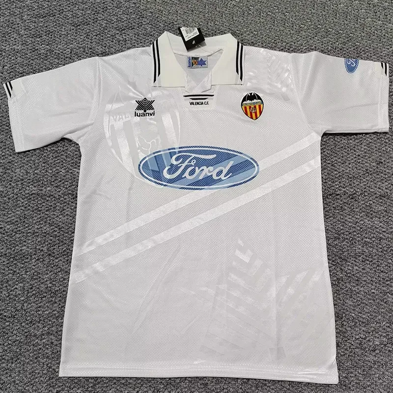 1995-1996 Mens Valencia Home Retro Soccer Jersey