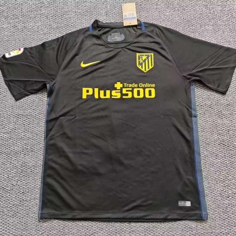 2016-2017 Mens  Atletico Madrid  Away Retro Soccer Jersey (带章)