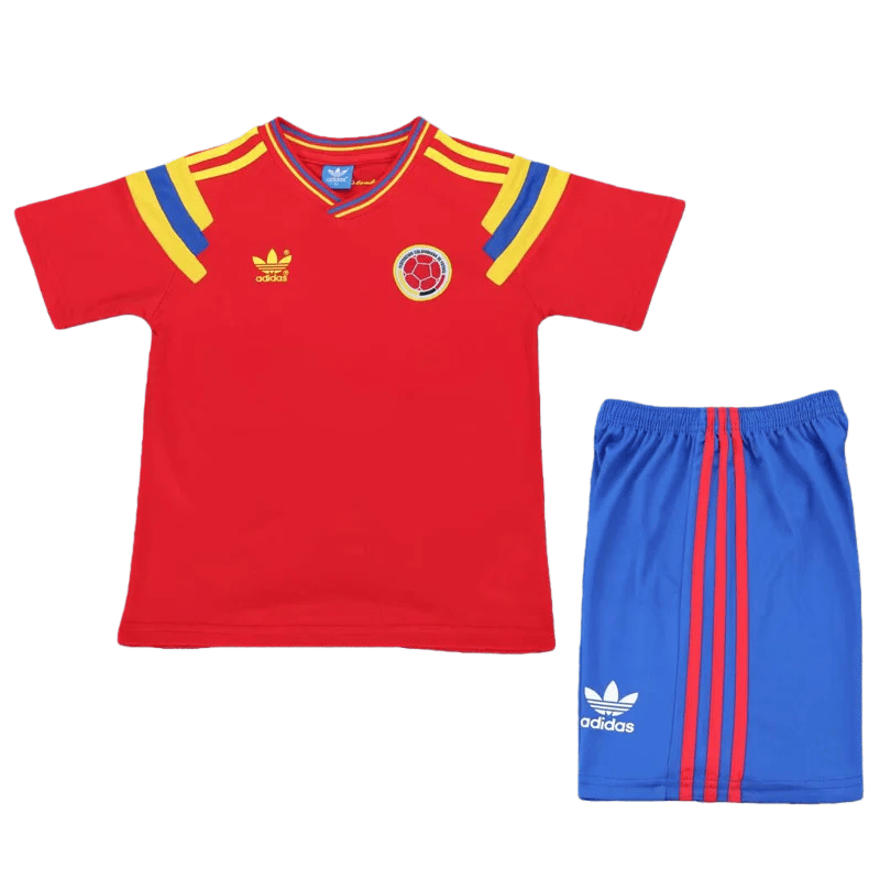 1990 Kids Colombia Away Retro Soccer Jersey