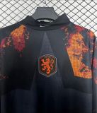 2025-26 Mens Netherlands goalkeeper Orange Grey soccer jersey