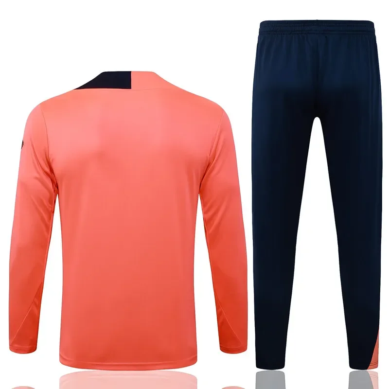 2025-26 Mens Barcelona Orange Half Pull Tracksuit #B25136