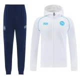 2025-26 Mens Napoli White Hoodie Jacket Tracksuit #01