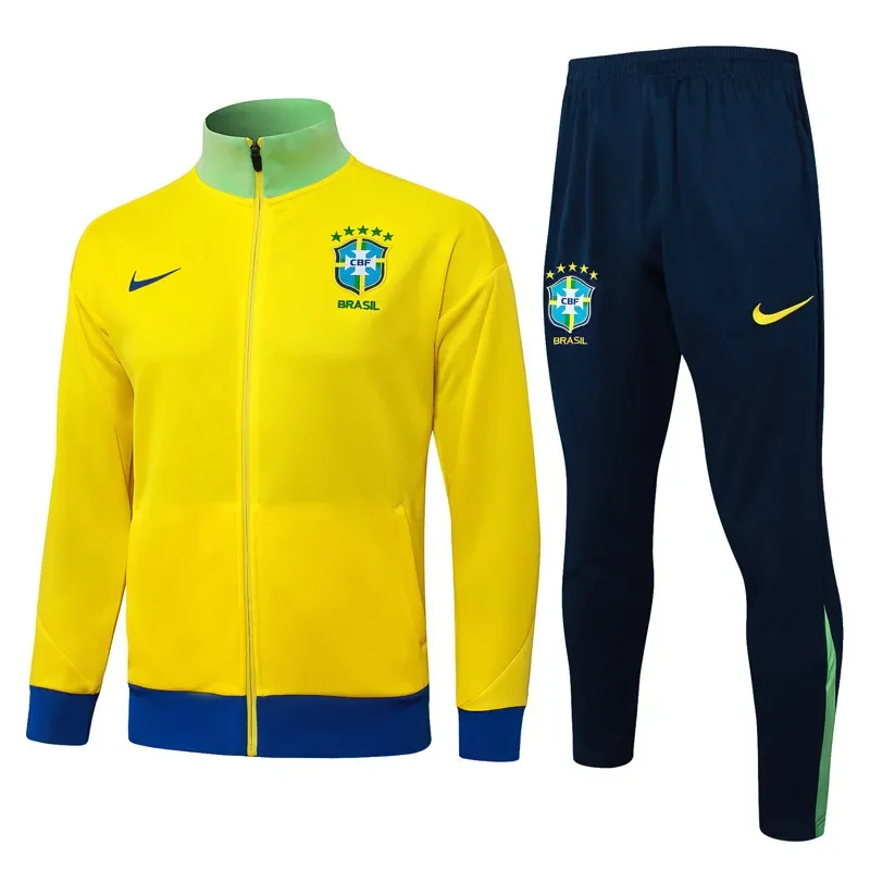 2025-26 Brazil Yellow Jacket Tracksuit #A25106