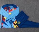 2025-26 Mens Barcelona Light blue Half Pull Tracksuit #B25135