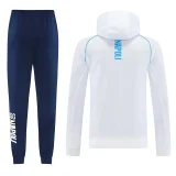 2025-26 Mens Napoli White Hoodie Jacket Tracksuit #01