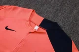 2025-26 Mens Barcelona Orange Half Pull Tracksuit #B25136